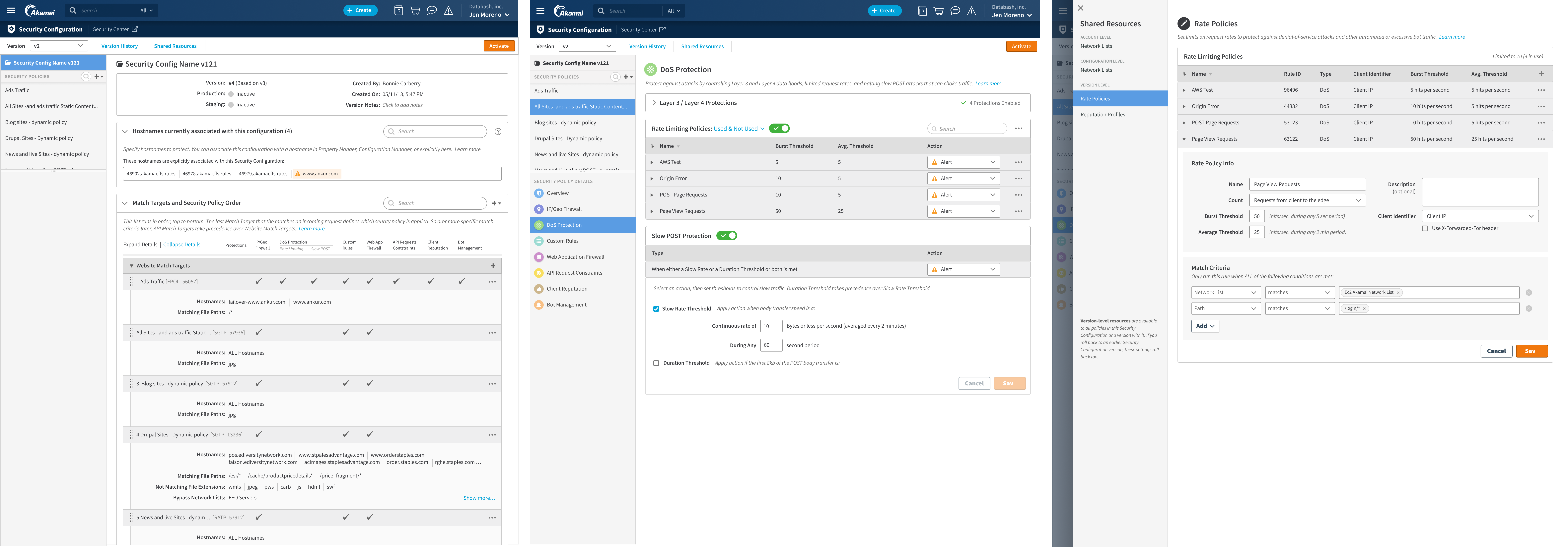 Policy-based system with modular controls, shared resources, and navigation that exposes structure