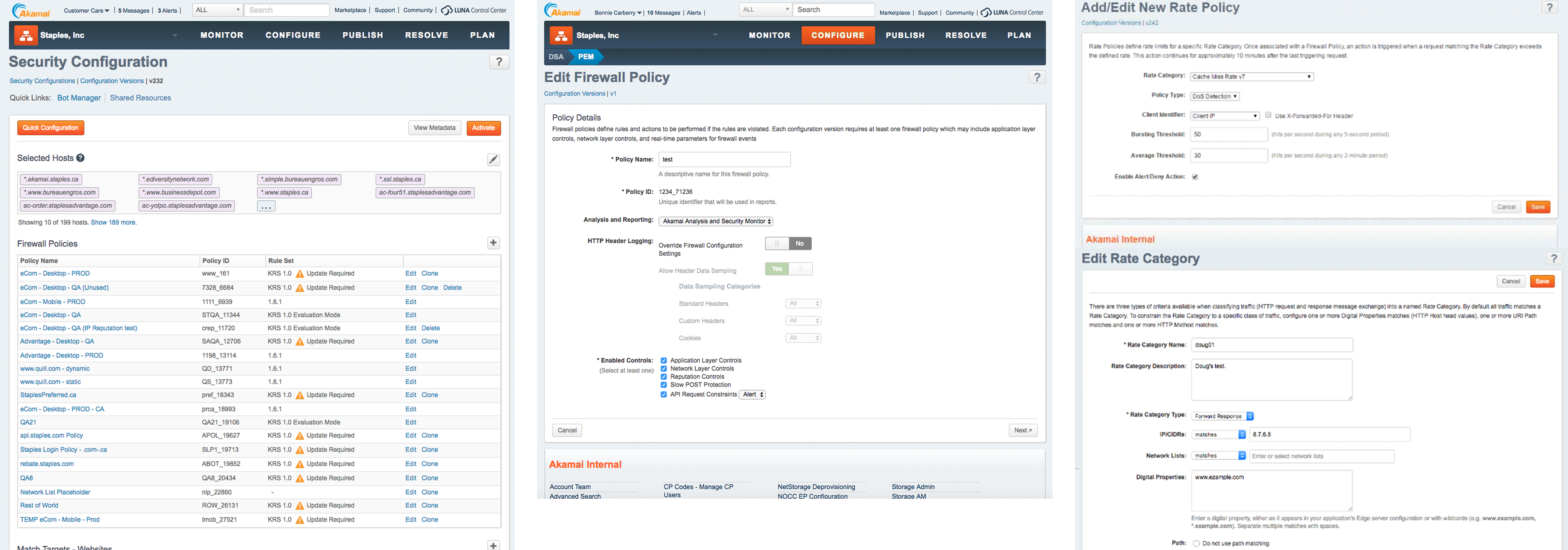 Legacy wizard-based policy editing flow before the policy-based redesign